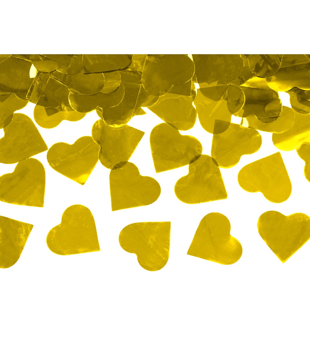 Vystřelovací konfety Zlatá srdíčka