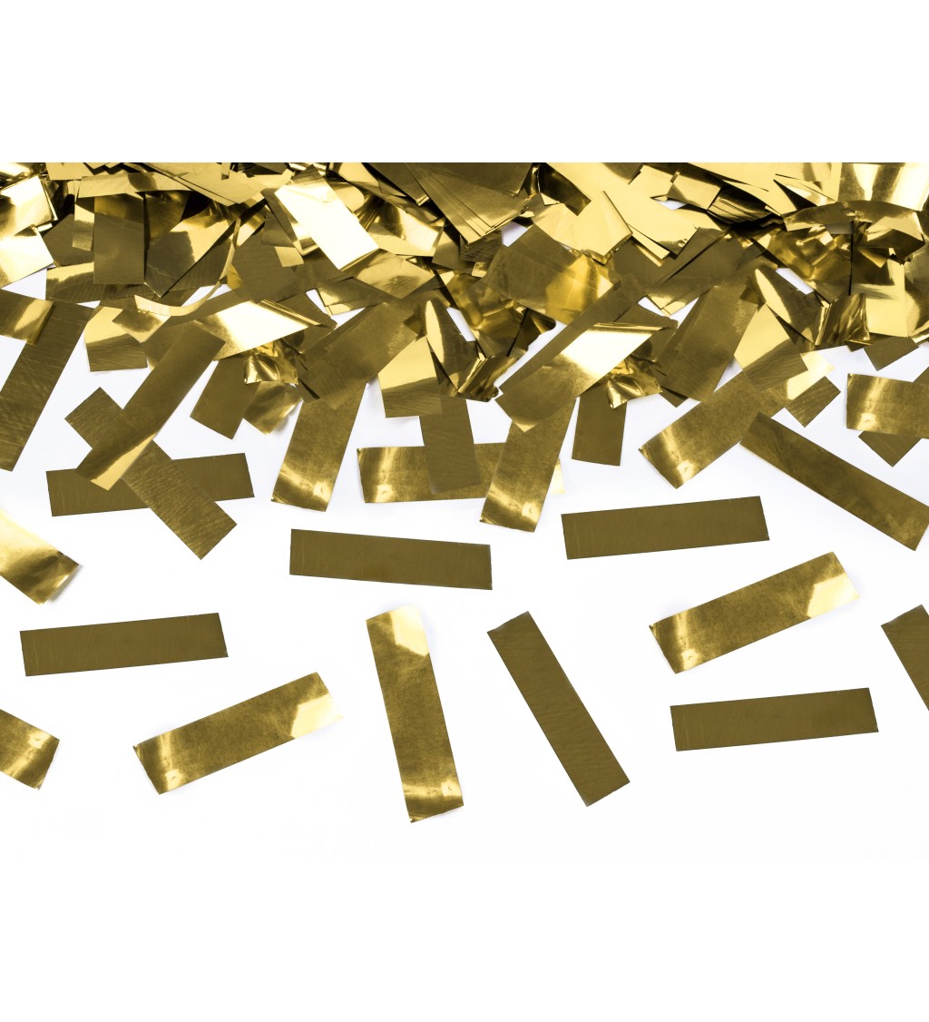 Vystřelovací konfety zlaté proužky
