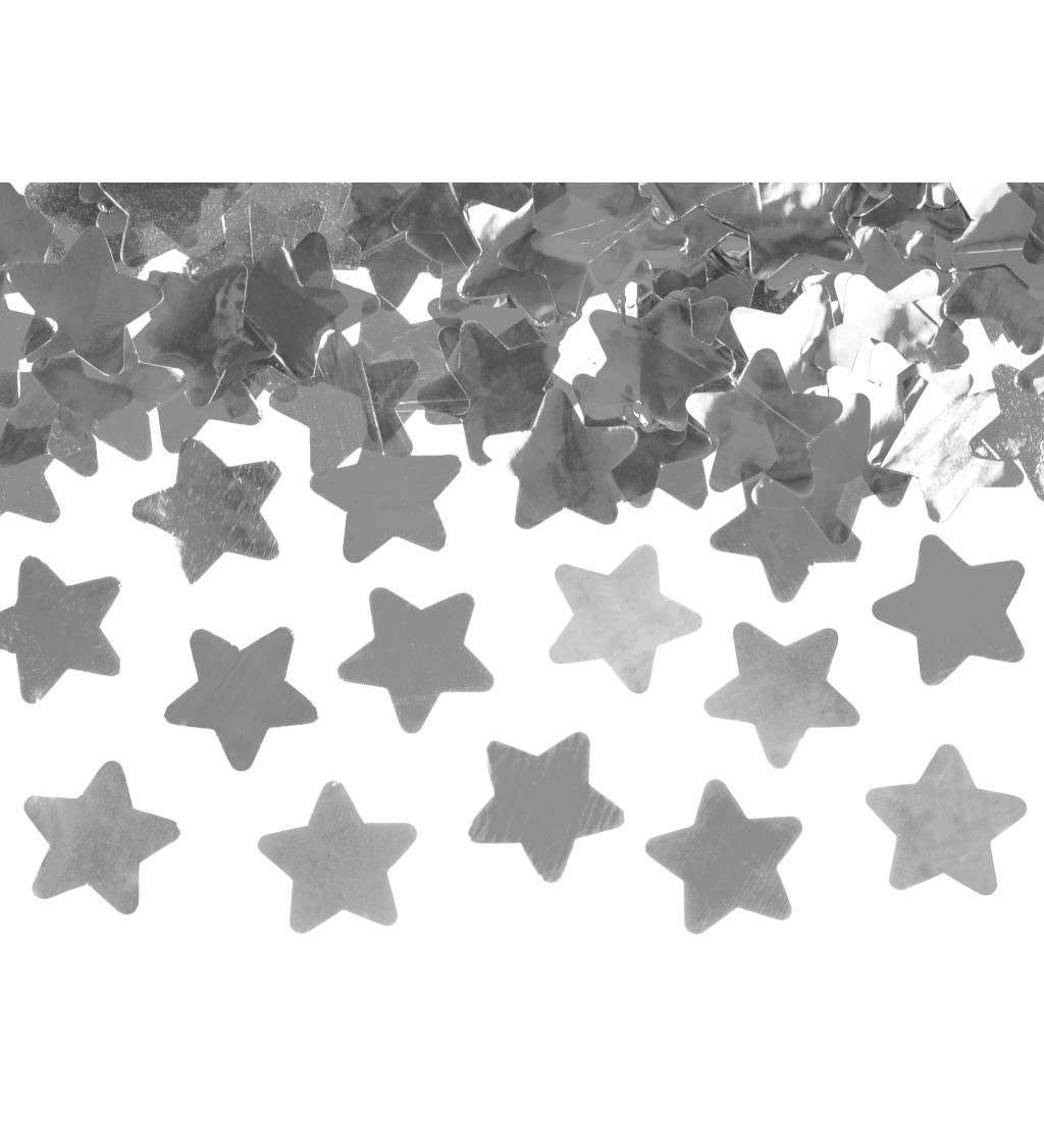 Vystřelovací konfety Stříbrné hvězdy