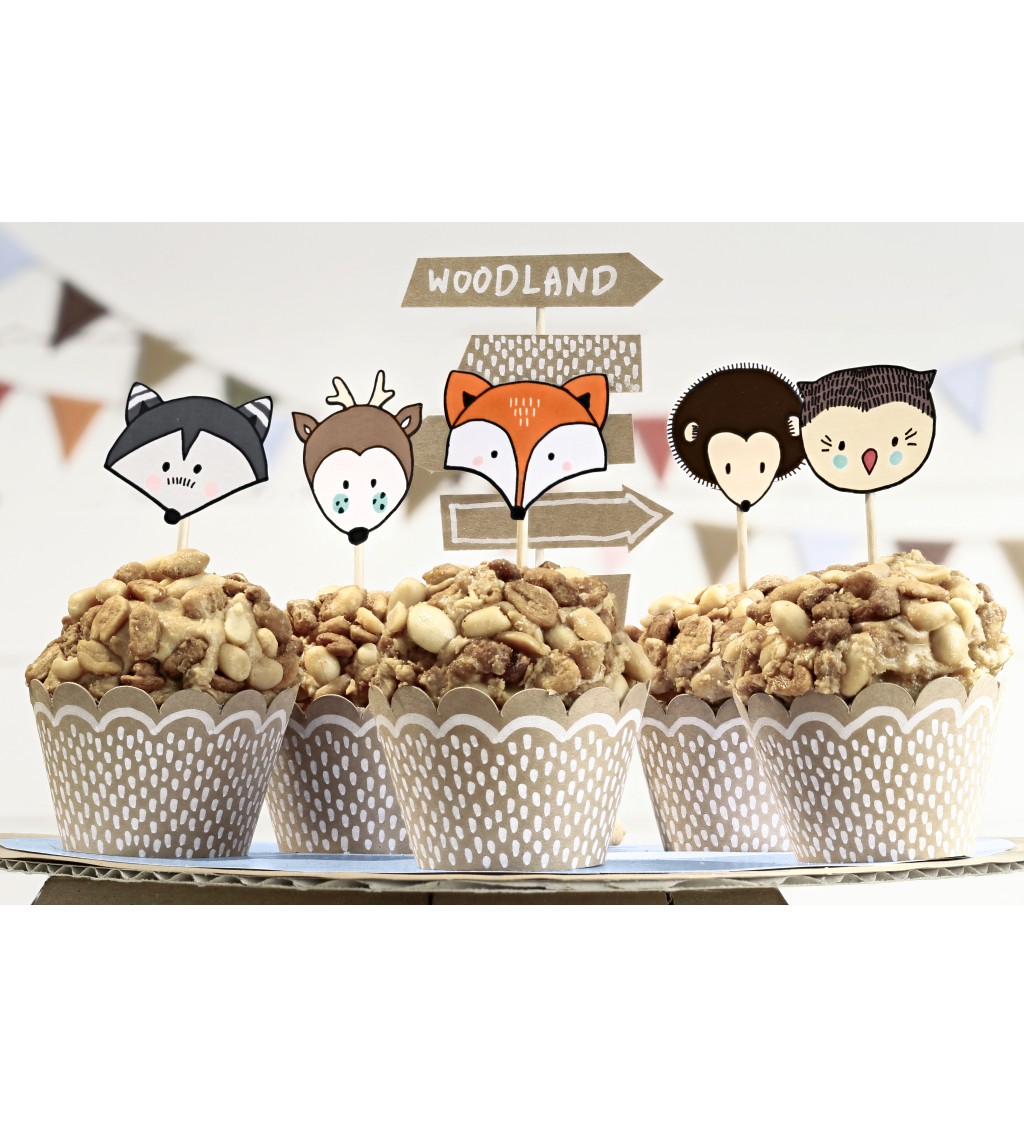 Cupcake košíčky Woodland
