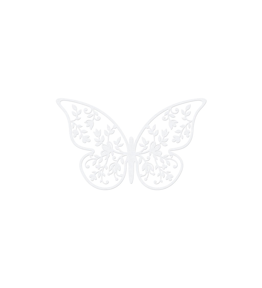 Bílí papíroví motýlci II dekorace