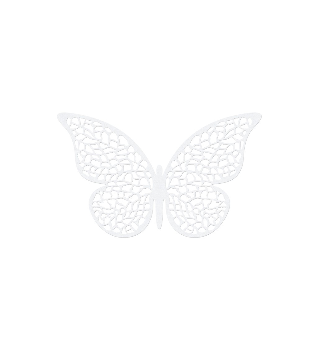 Bílí papíroví motýlci V dekorace