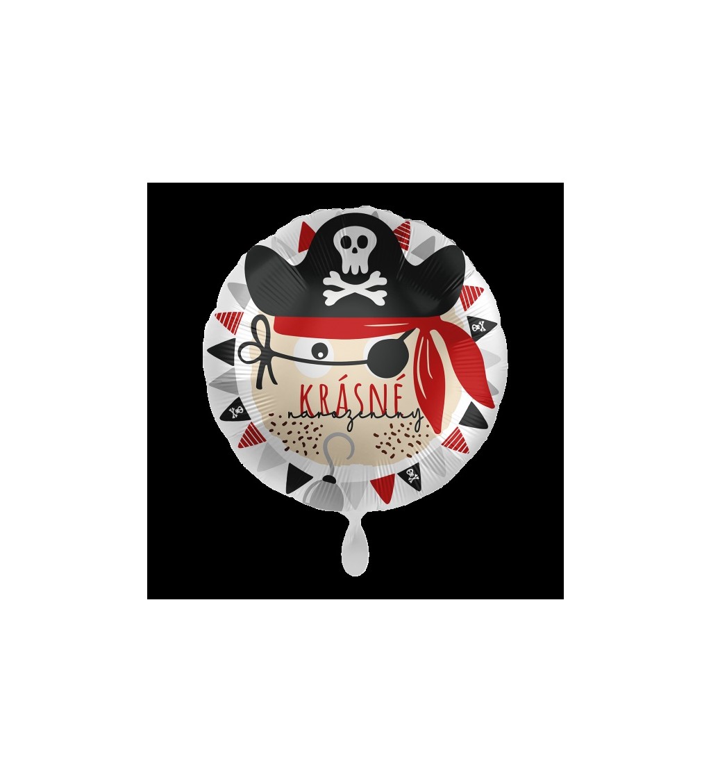Fóliový balónek Krásné narozeniny s pirátem