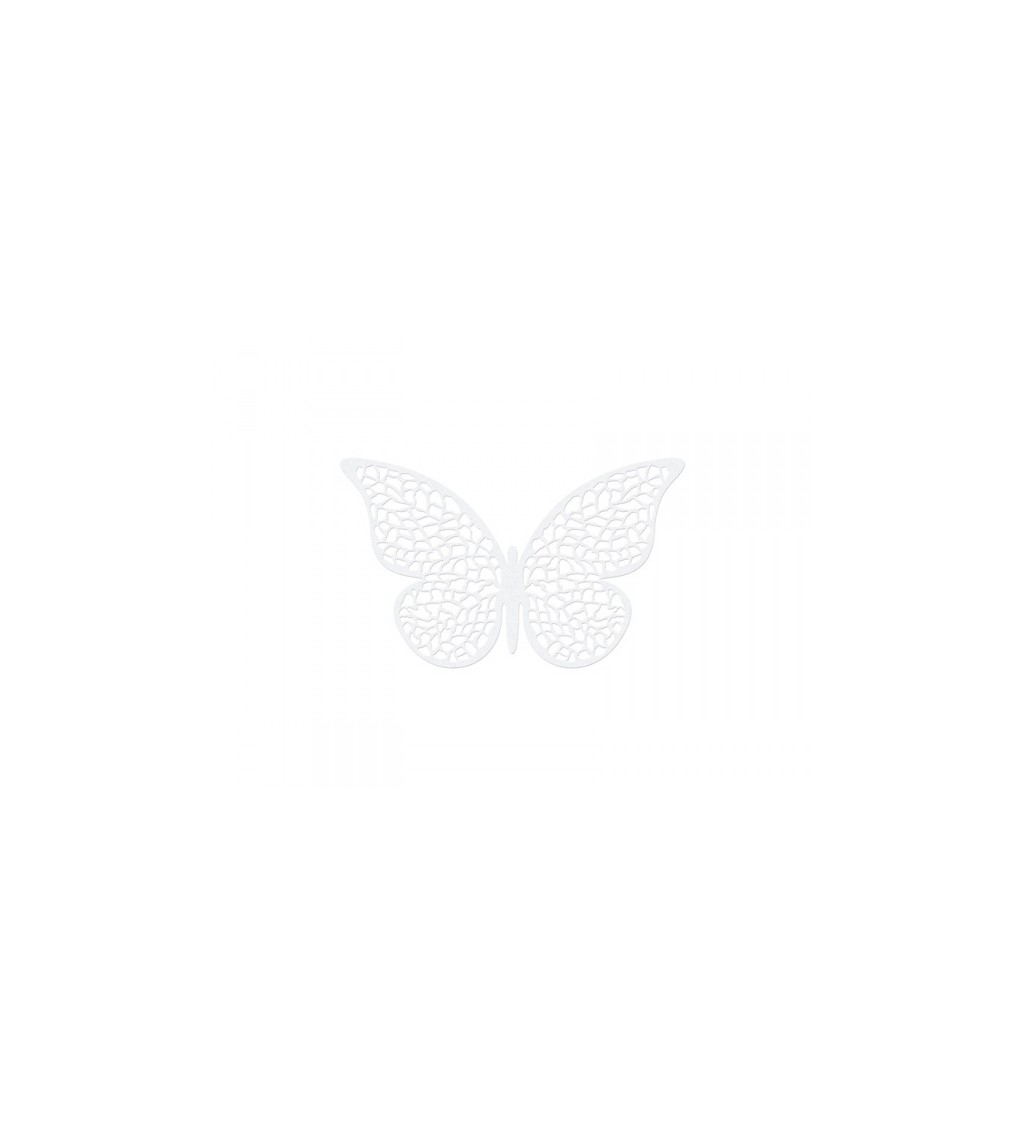Bílí papíroví motýlci III dekorace