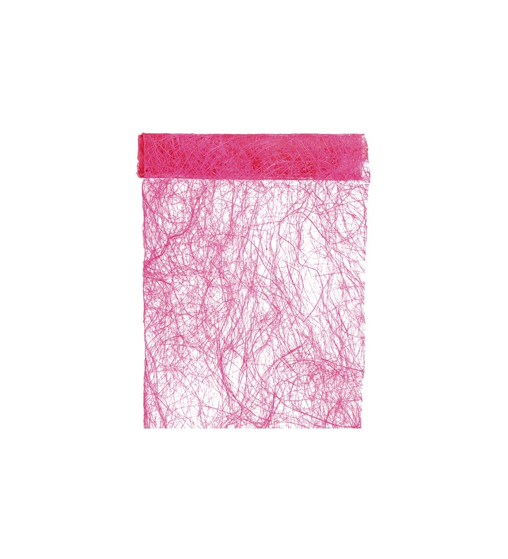 Abaka - tmavě růžové lýkové vlákno na stůl