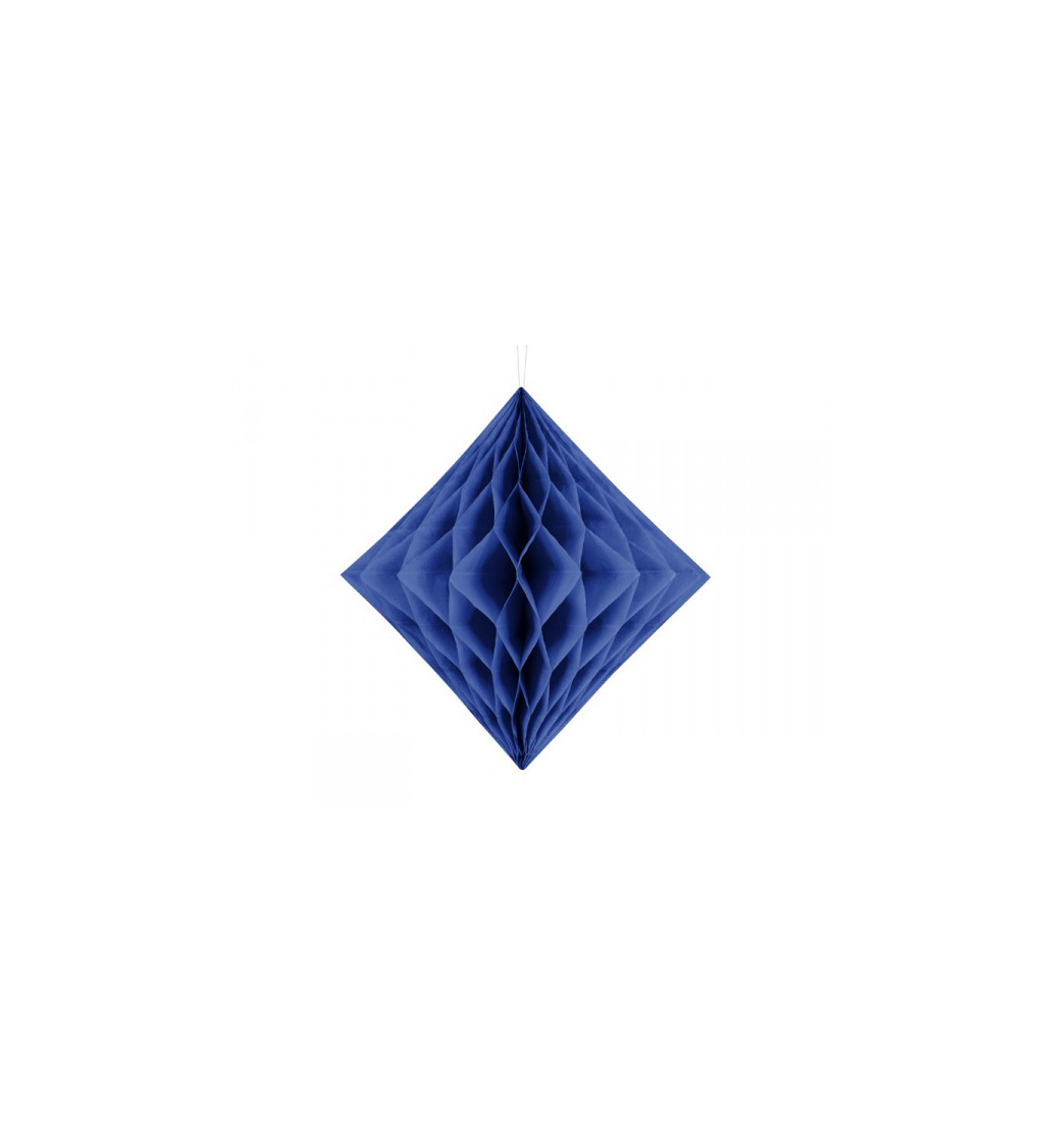 Tmavě modrý papírový diamant dekorace