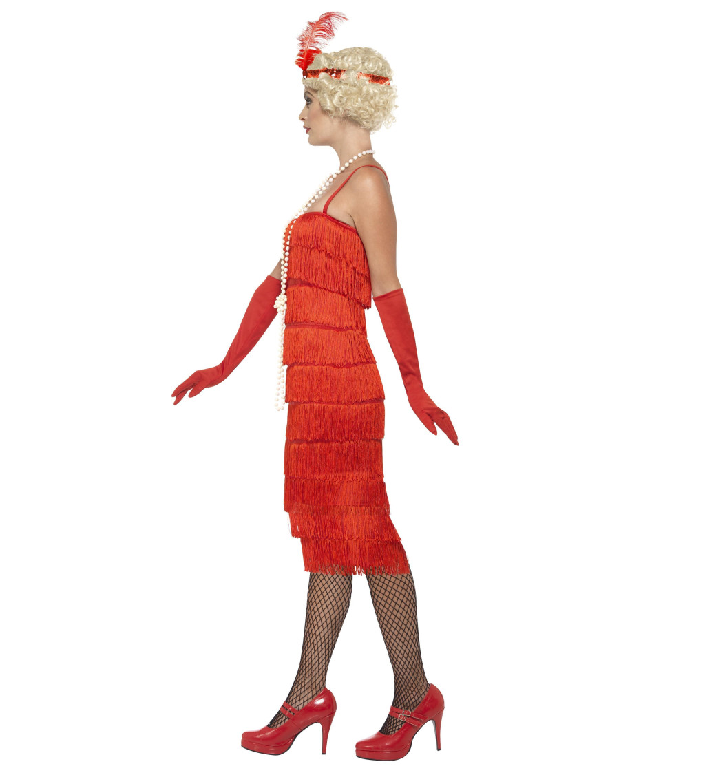 Dámský kostým Červené třásňové šaty Prohibice