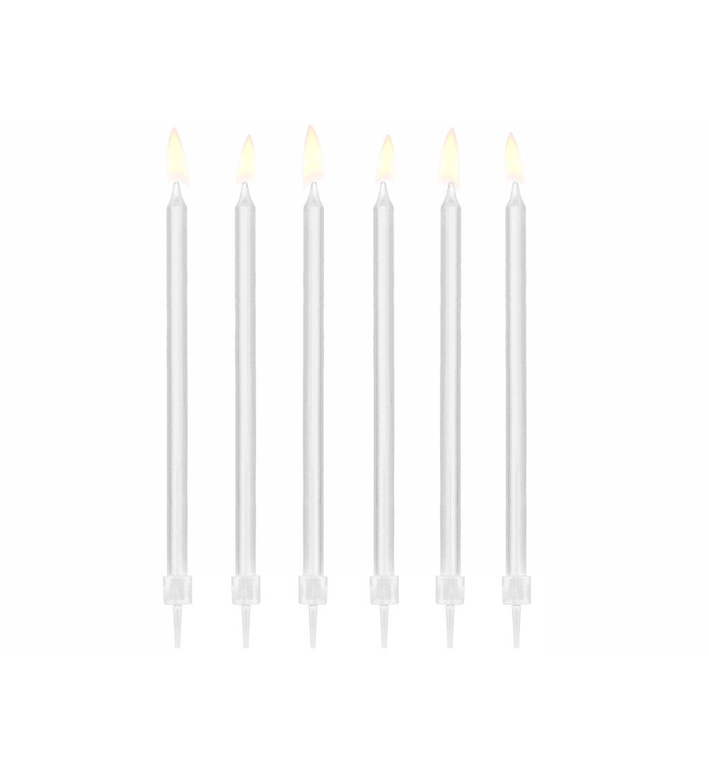 Bílé svíčky dlouhé