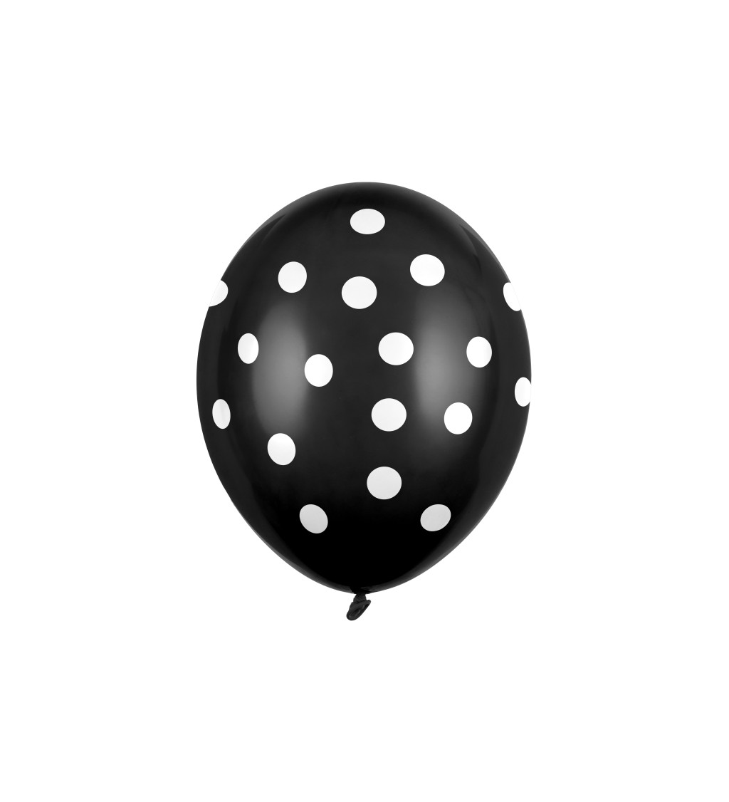 Balónek černý s puntíky
