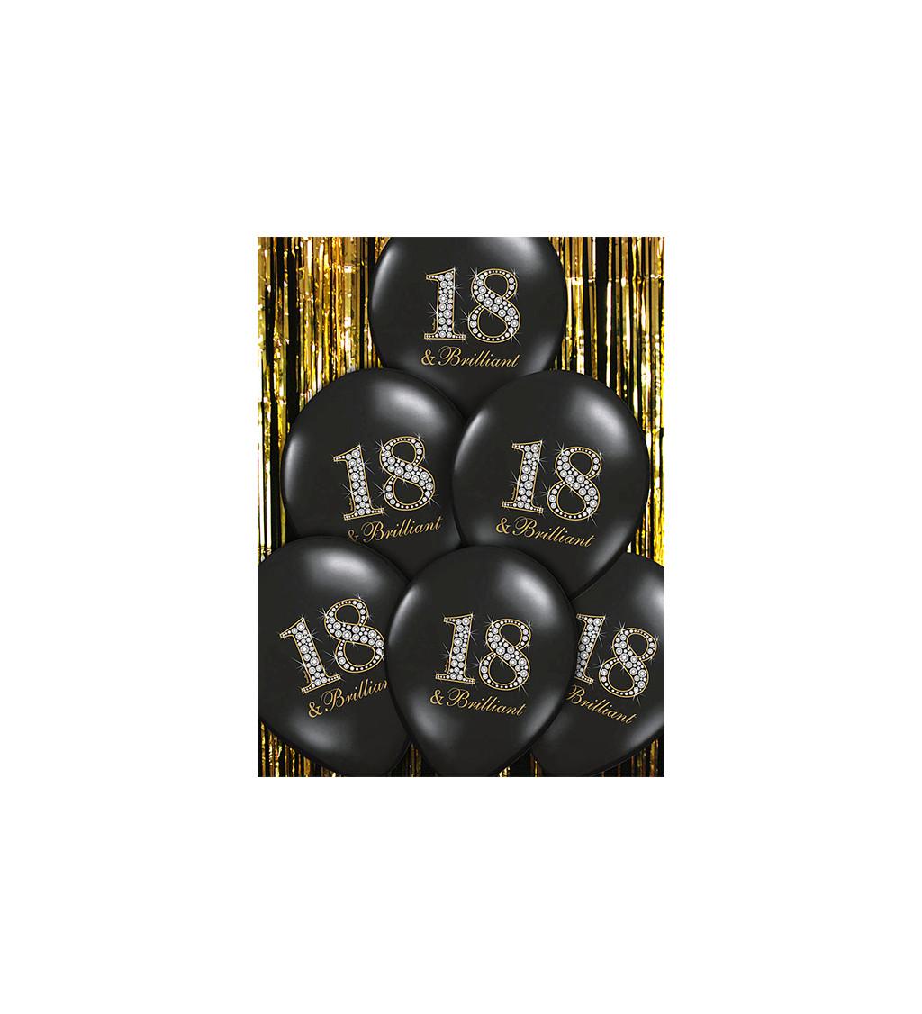 Černé balónky 18 & Brilliant