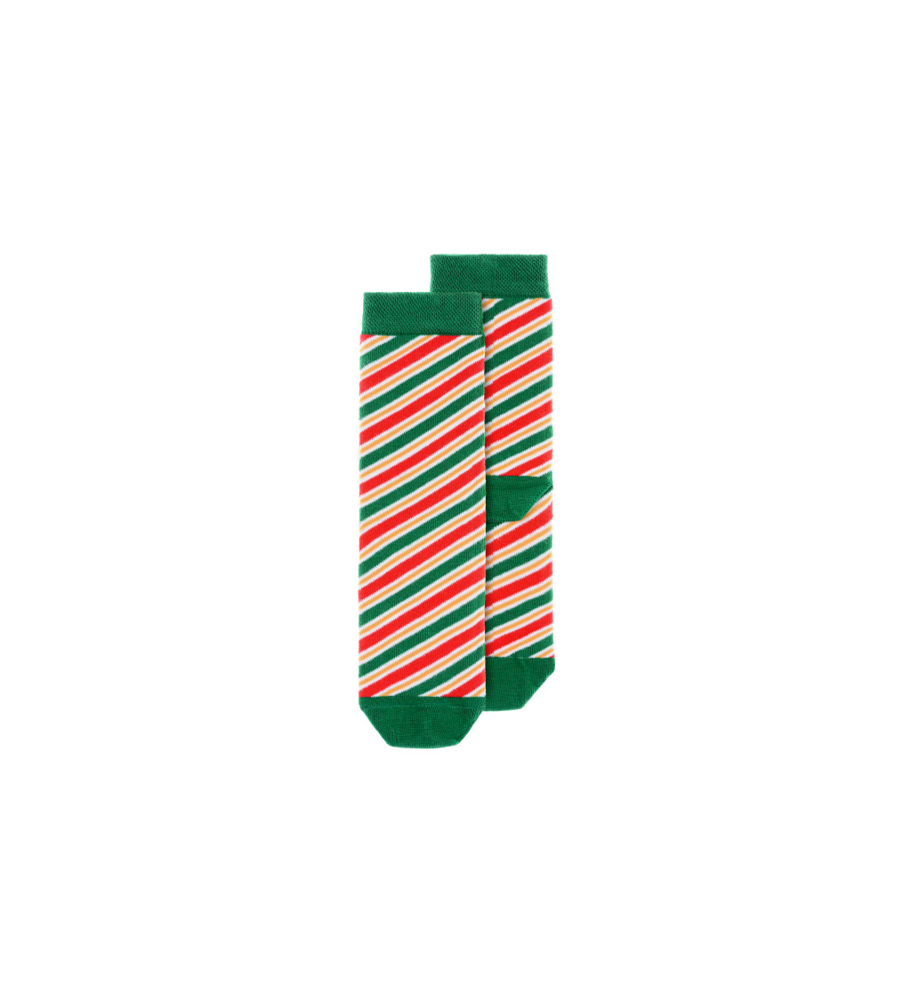 Vánoční ponožky pruhované