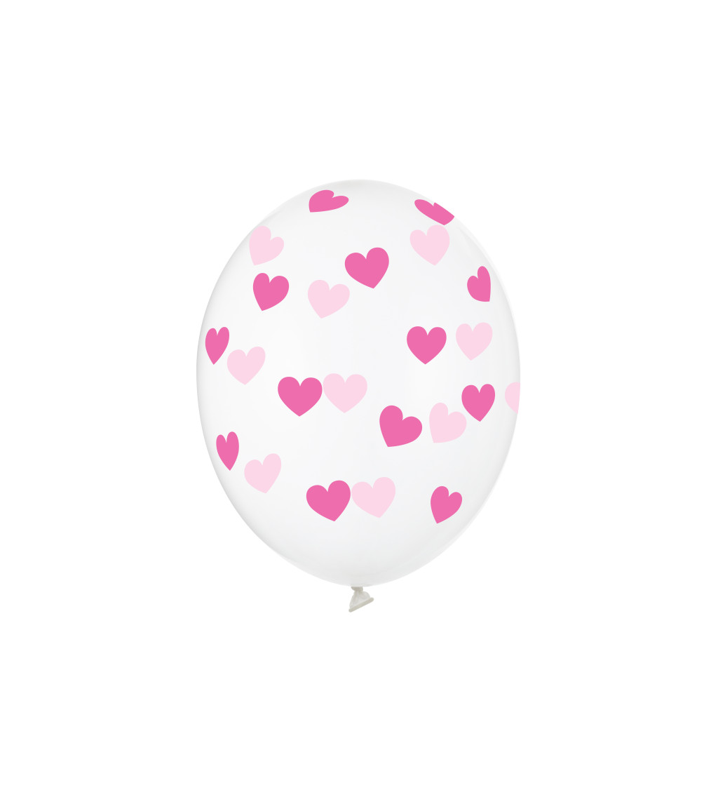 Balónky - růžové srdíčka
