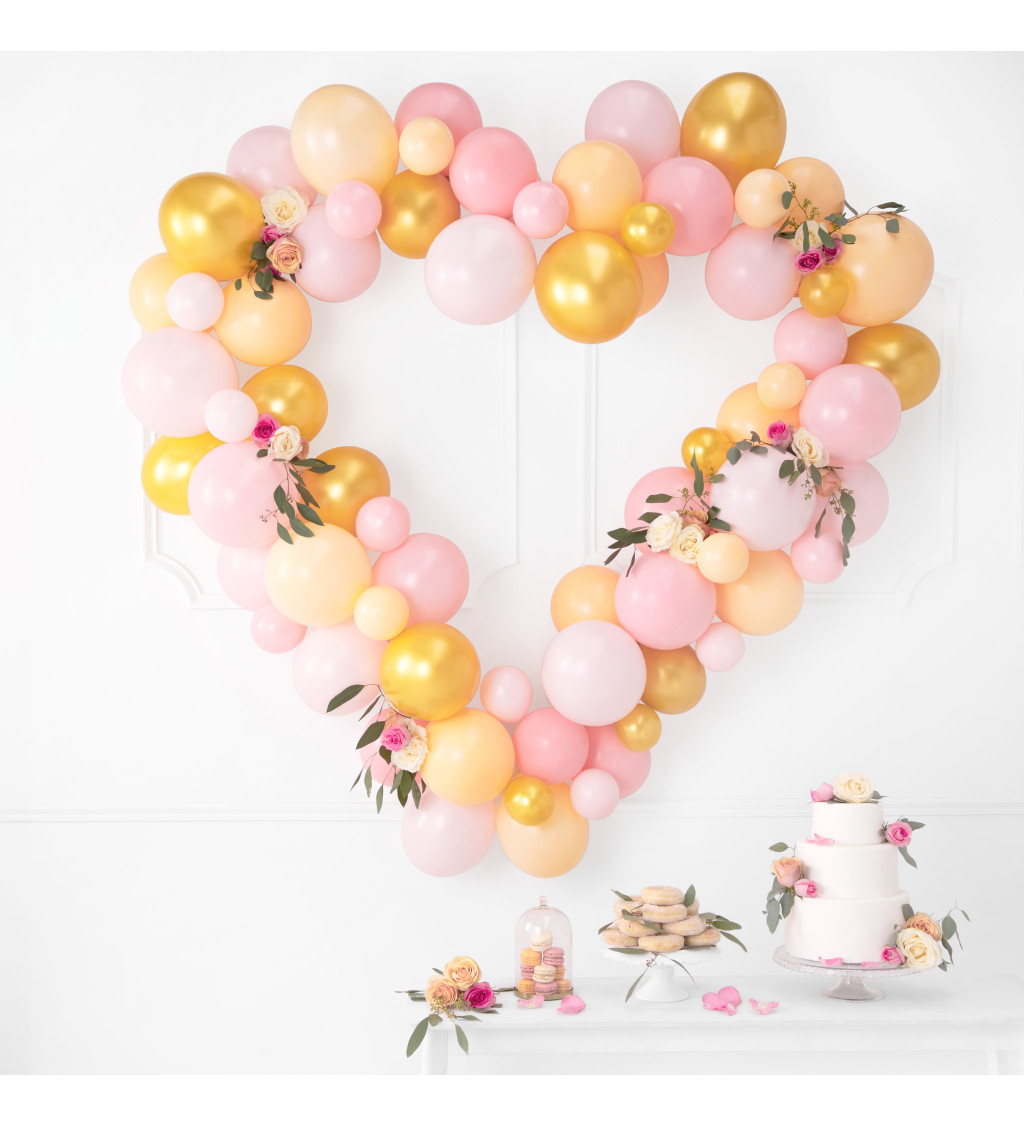 Latexové balónky - pastelovo-růžové