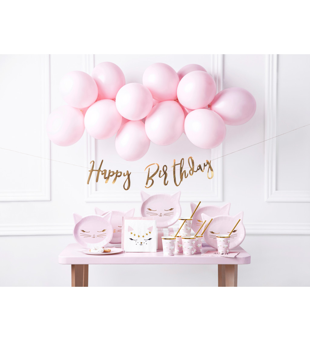 Girlanda - Happy Birthday růžové zlato