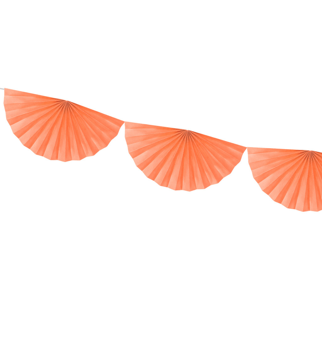 Girlanda papírová - oranžová