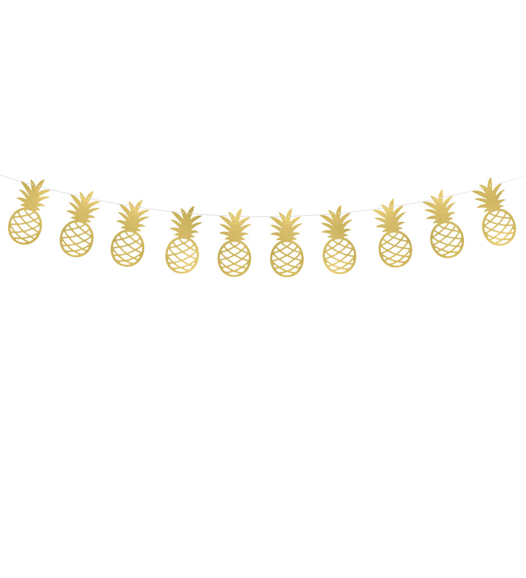 Zlaté ananasy girlanda