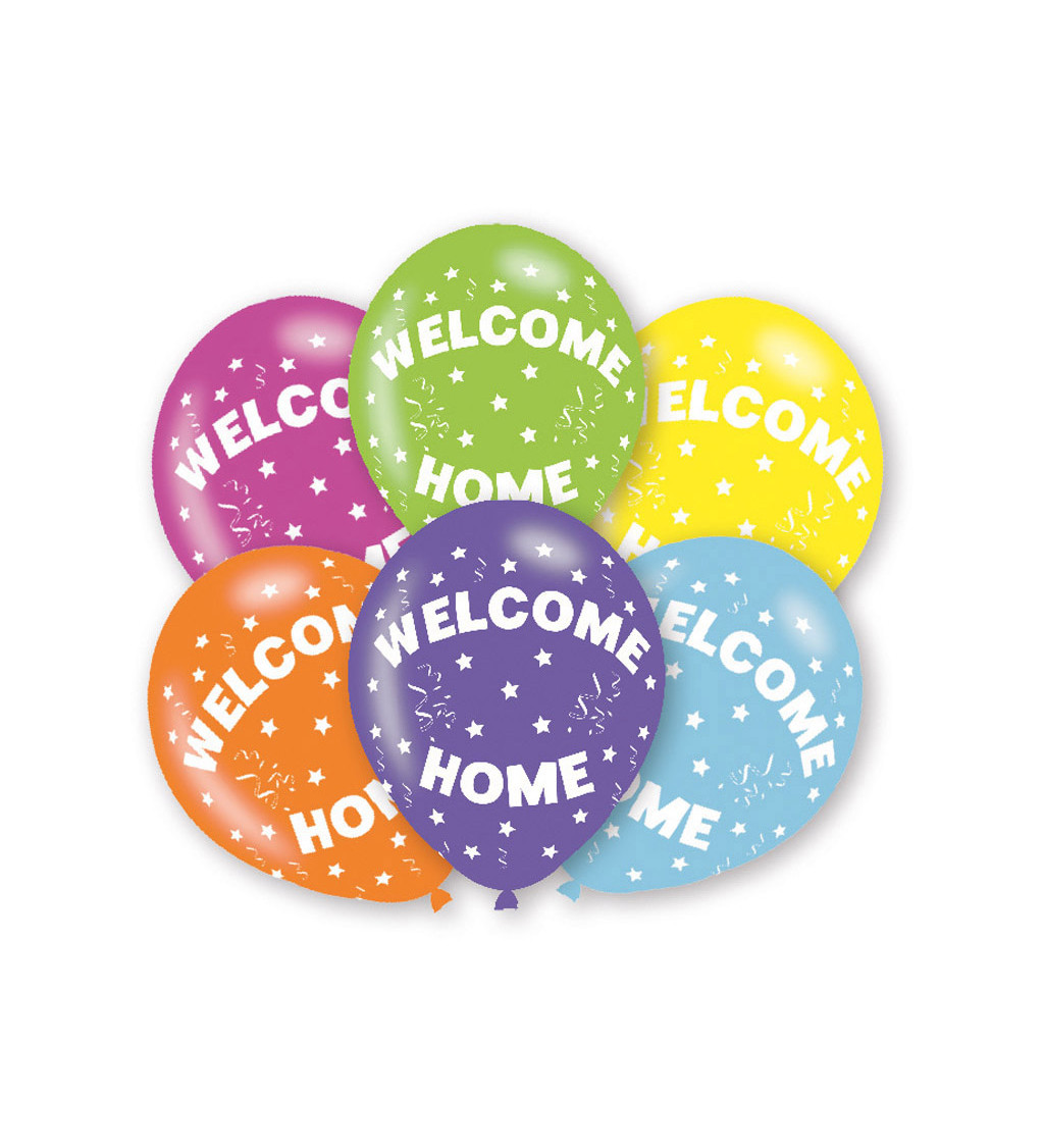 Welcome home - barevné balónky