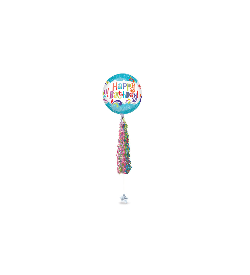 Barevná třásňová dekorace k balónku