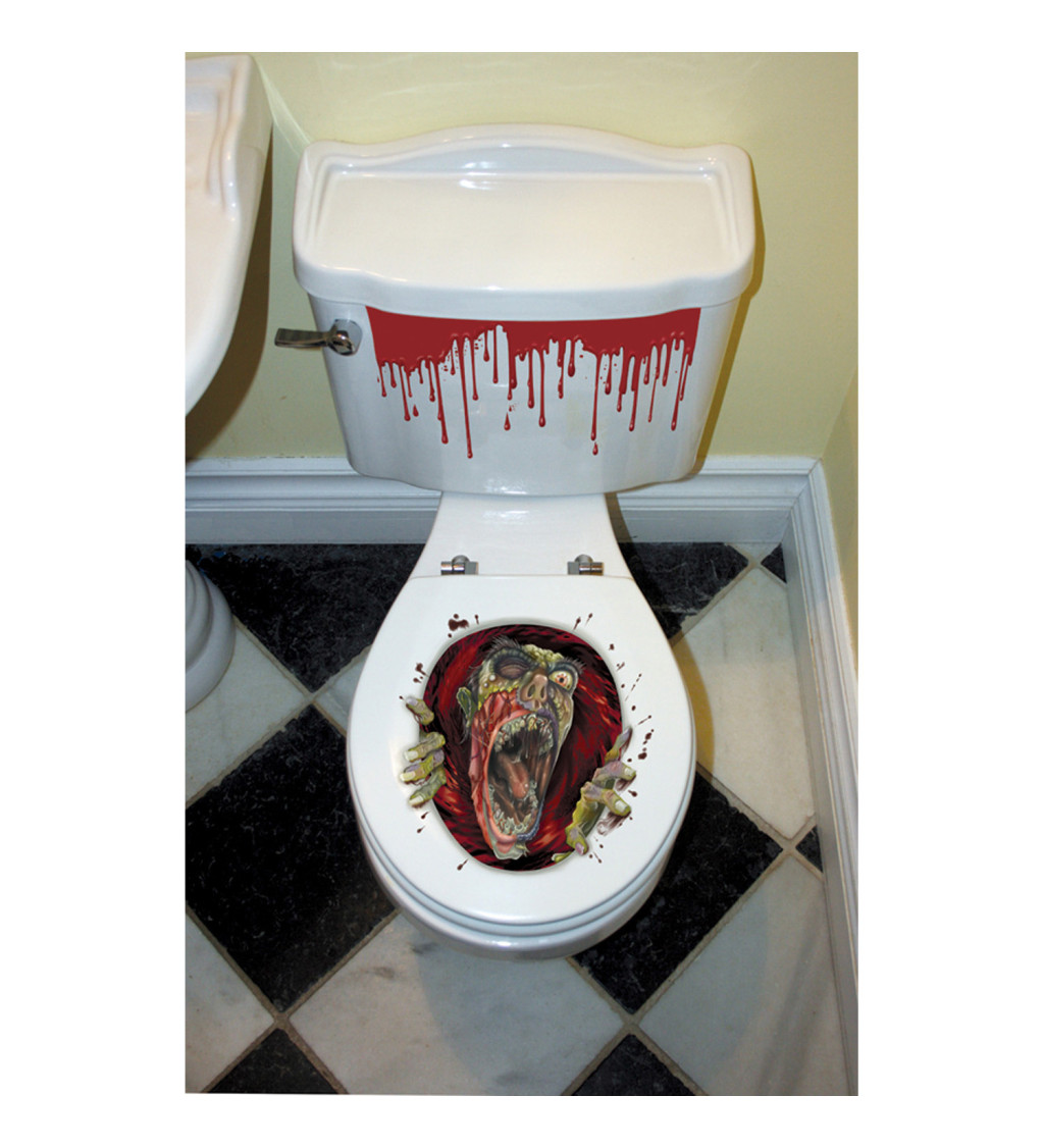 Samolepka na toaletu horror