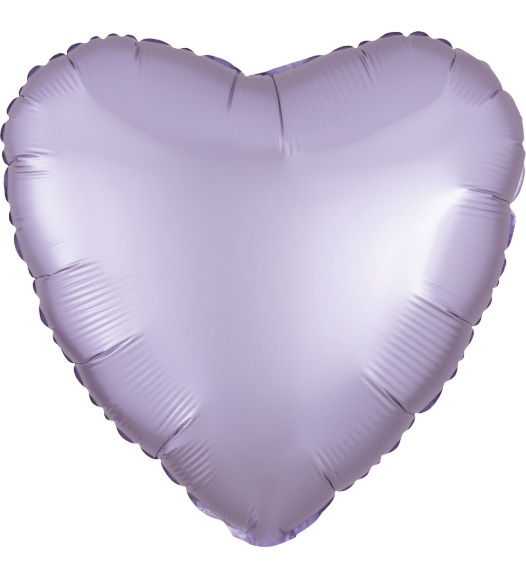 Fialový balón ve tvaru srdce