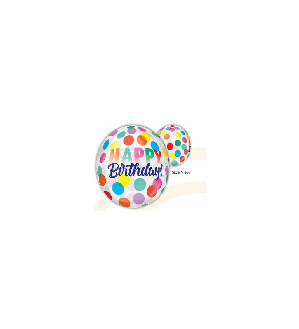 Kulatý balón - Happy Birthday