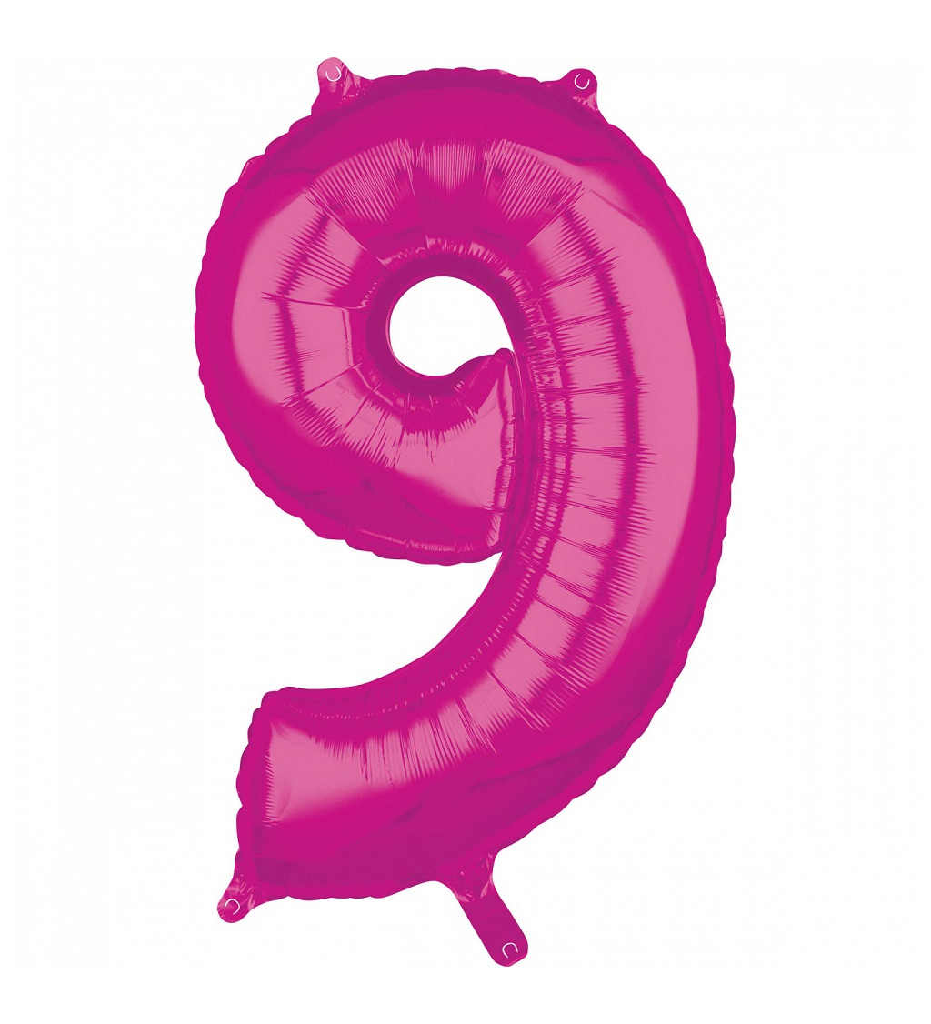 Fóliový růžový balónek - 9