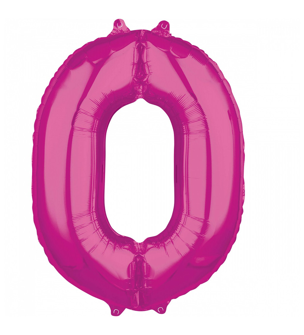 Balónek růžový číslo 0
