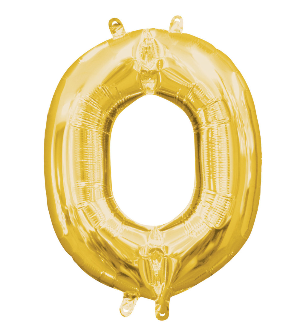 Fóliový balón písmeno O - zlaté