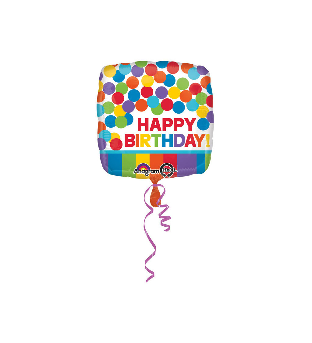 Hranatý balón - Happy bday