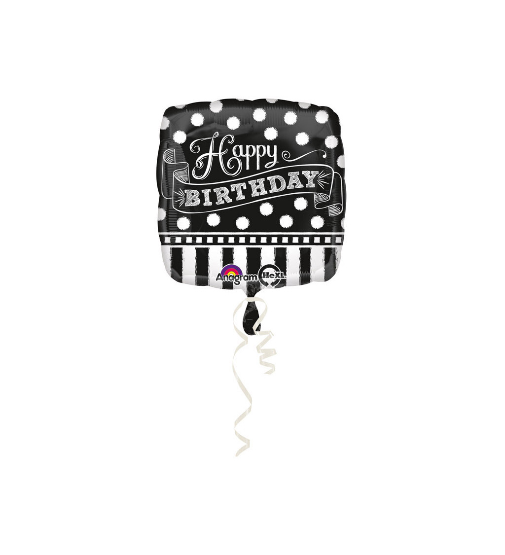 Černý balón - Happy Birthday