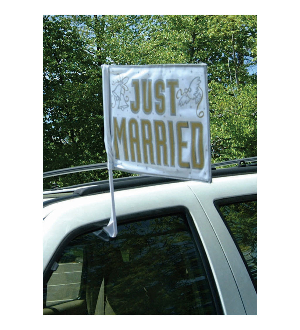 Vlajka na auto - Just married