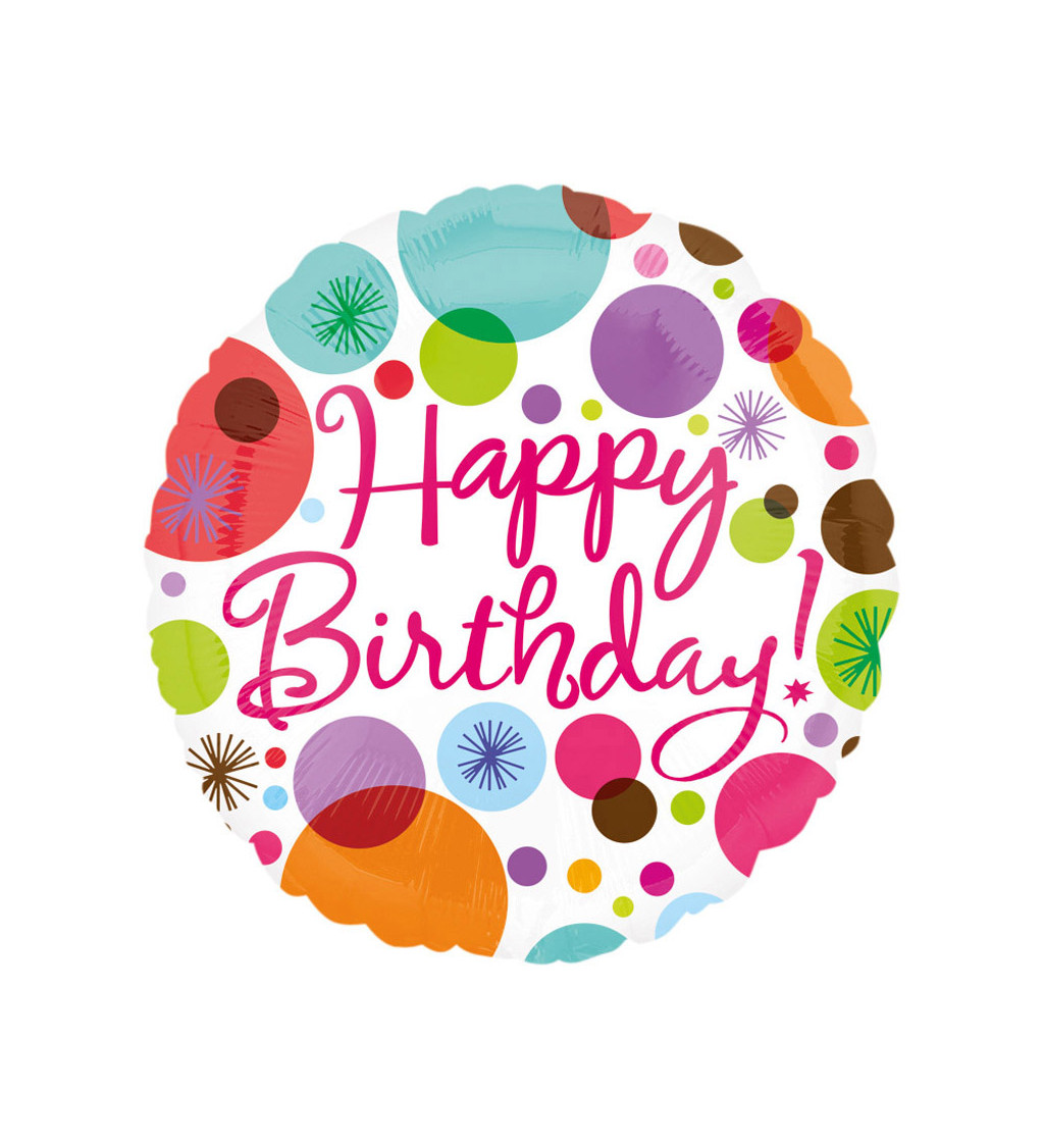 Barevný balónek - Happy Birthday