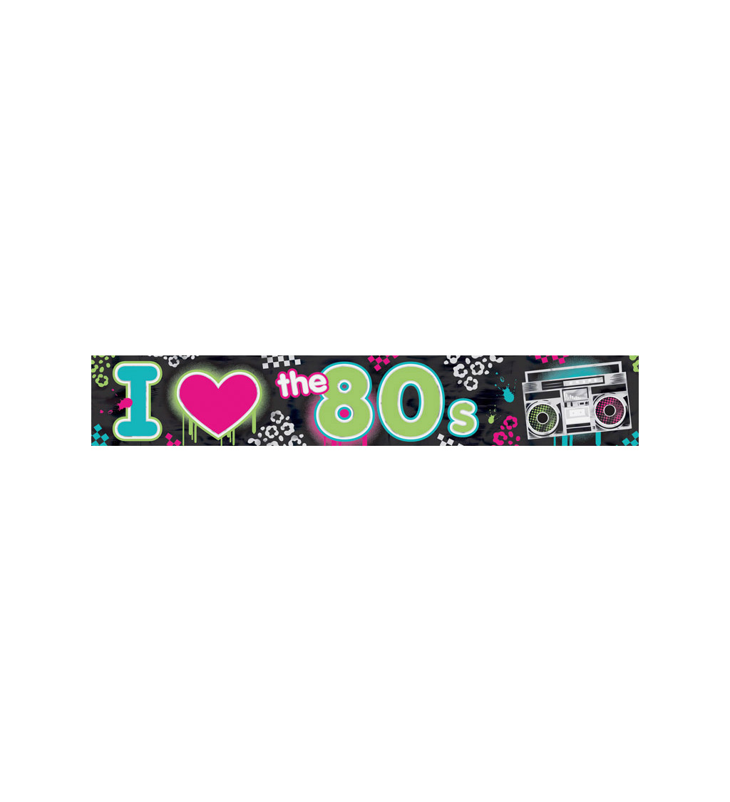 Barevný banner - I love 80s