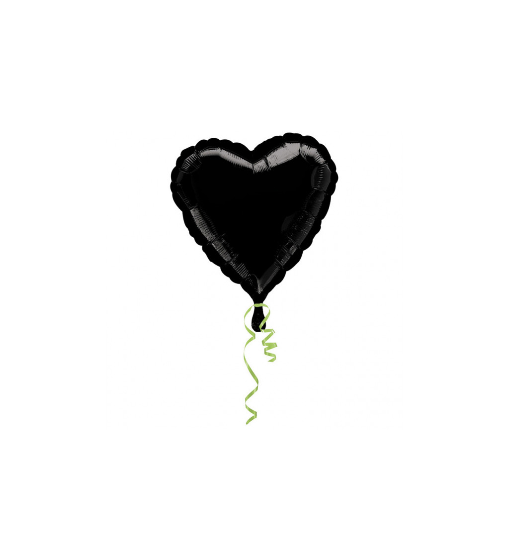 Balonek srdce černé