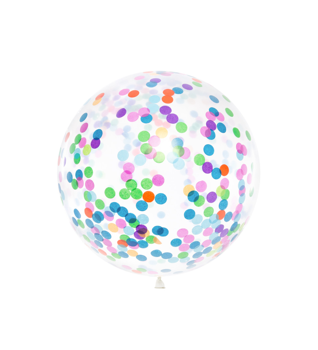 Průhledný balónek s konfetami