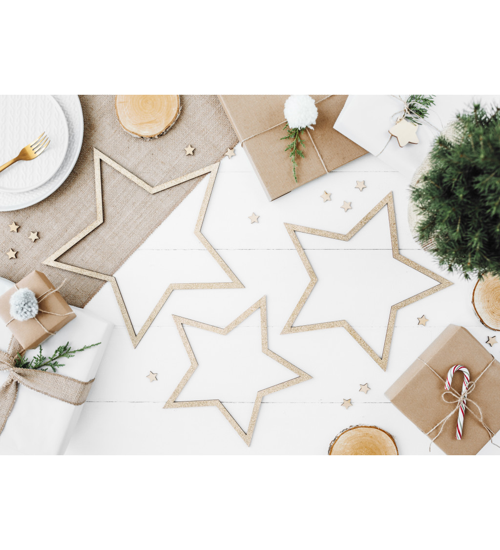 Vánoční dekorace - zlaté hvězdy