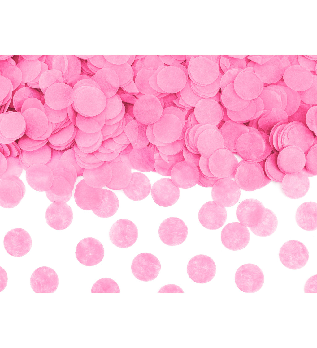 Vystřelovací konfety růžová kolečka