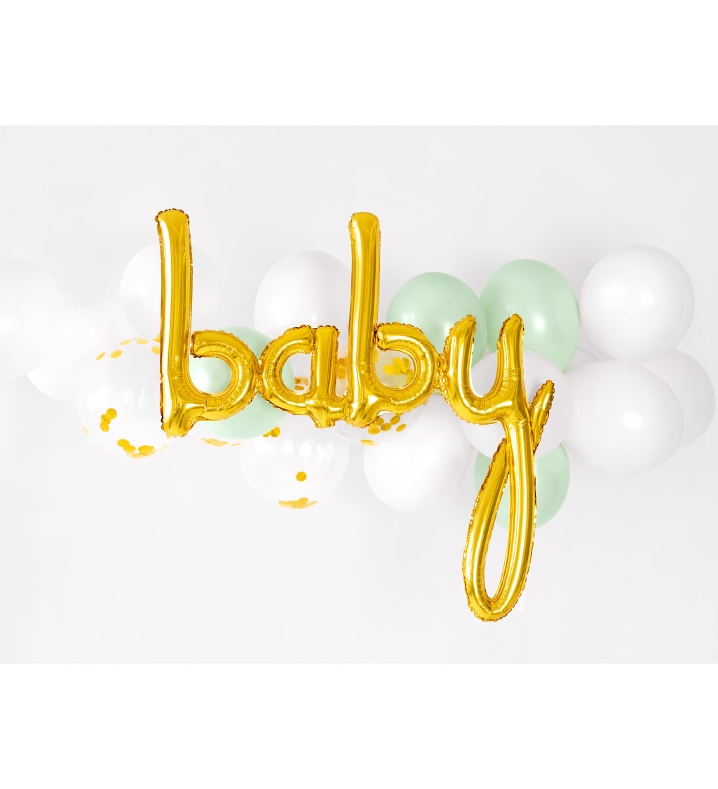 Balónek Baby - zlatý