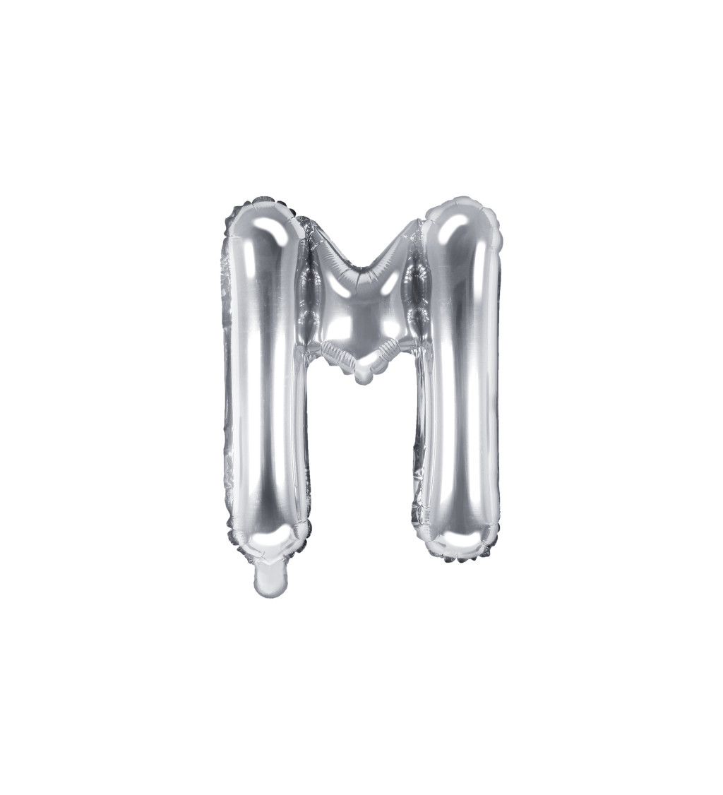 Fóliový stříbrný balónek - písmeno M