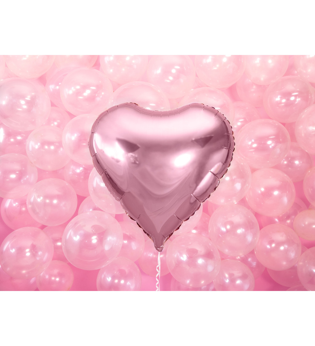 Růžový balónek srdce
