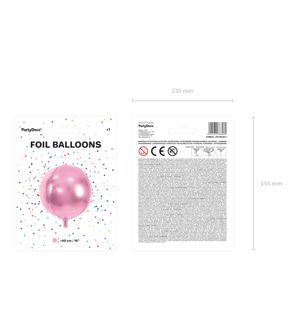Balónek koule - růžový