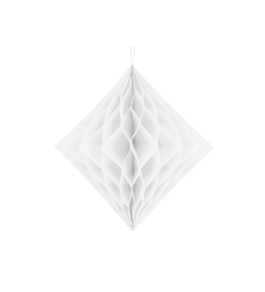 Bílý papírový diamant II dekorace