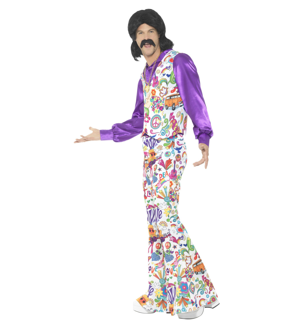 Pánský kostým 60s Groovy hippie