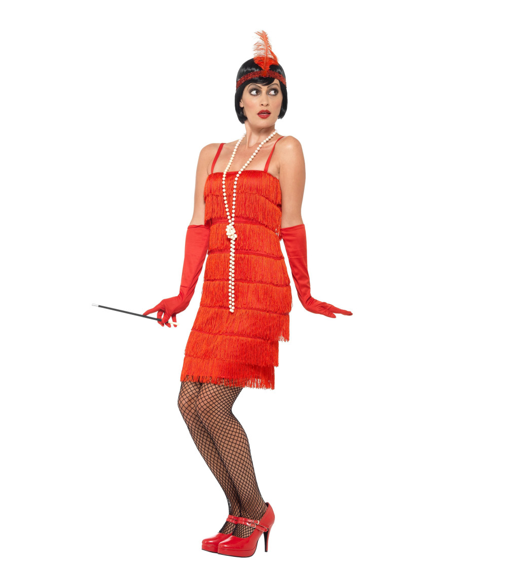 Červený flapper kostým