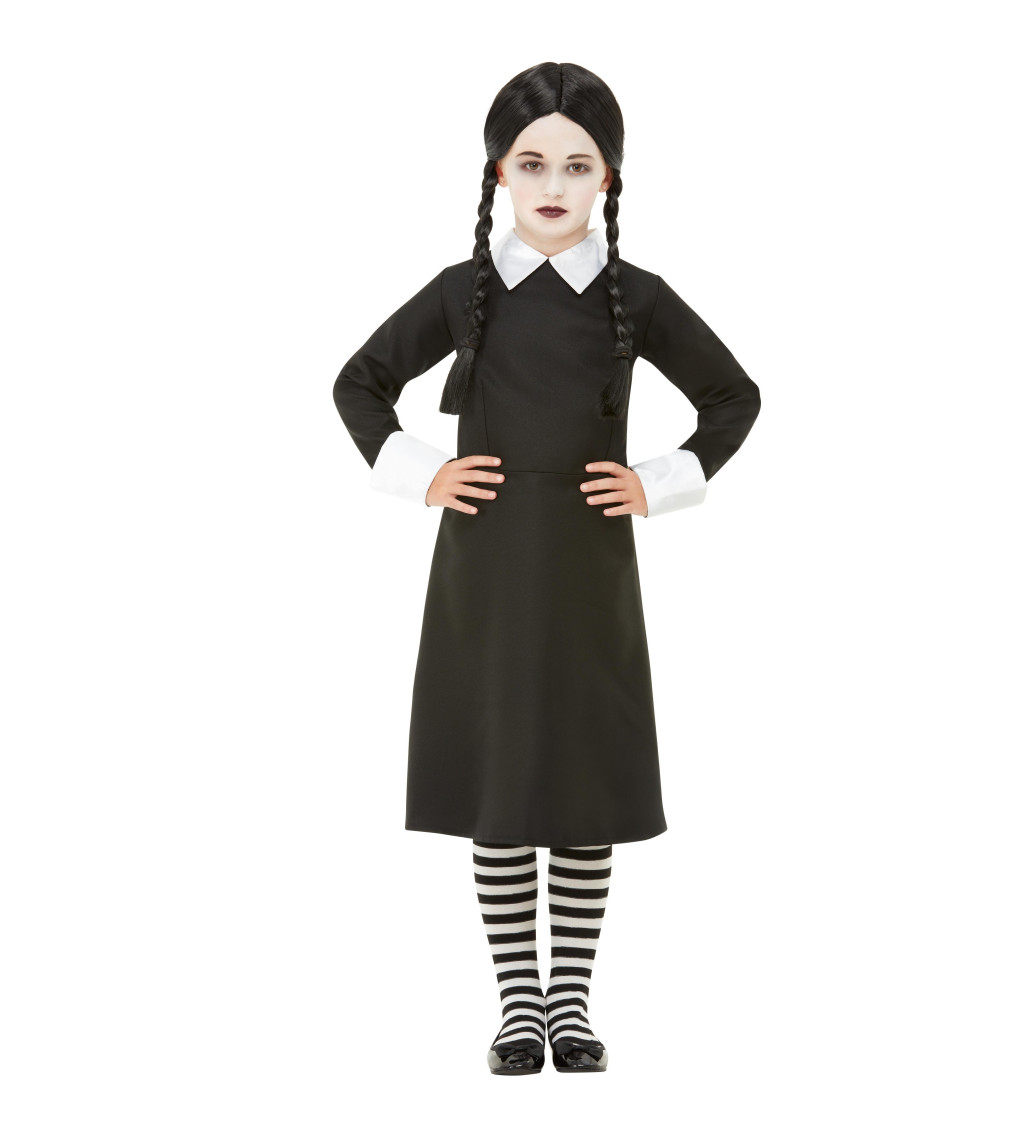Dětský kostým dívka z Addamsovy rodiny