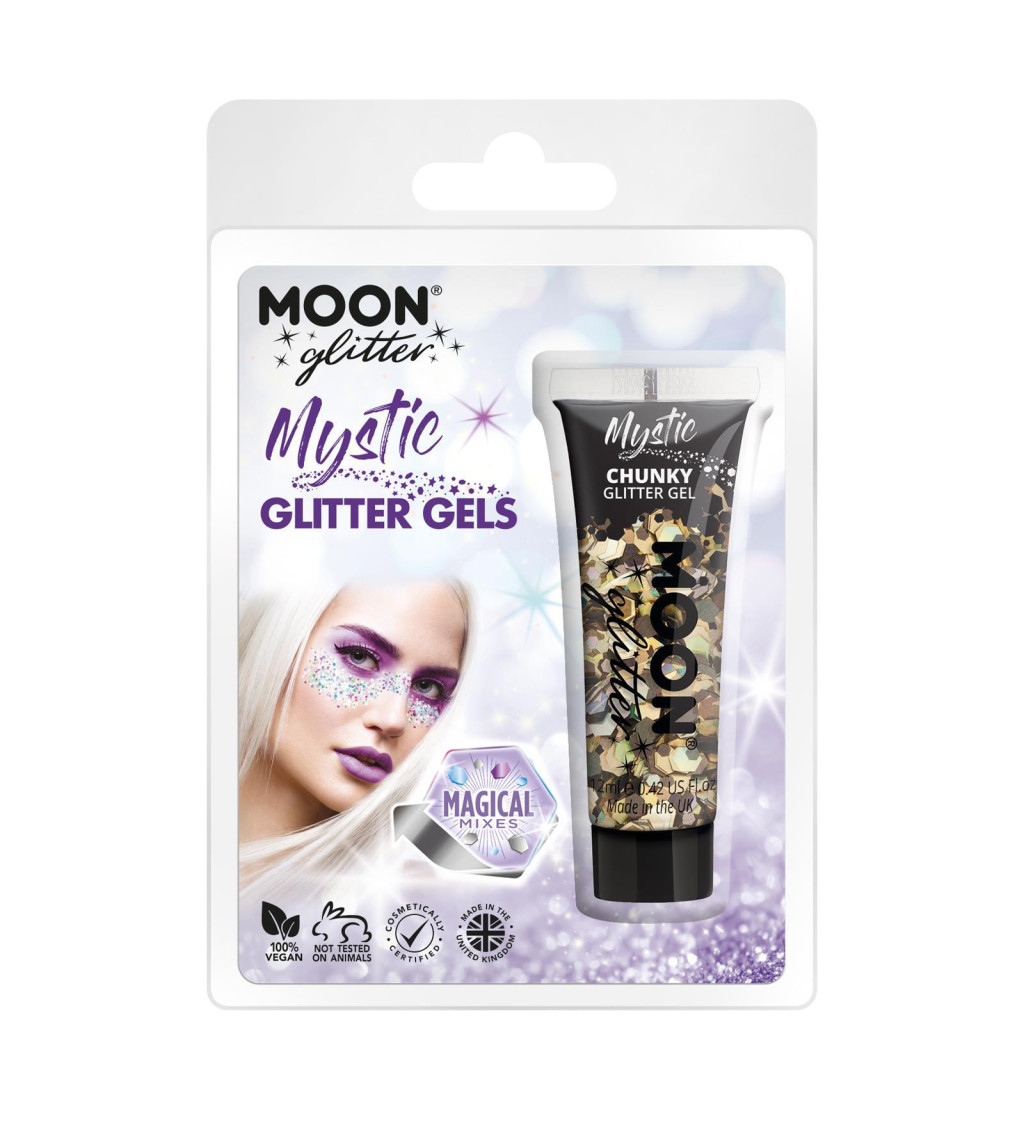 Zlatý glitter gel