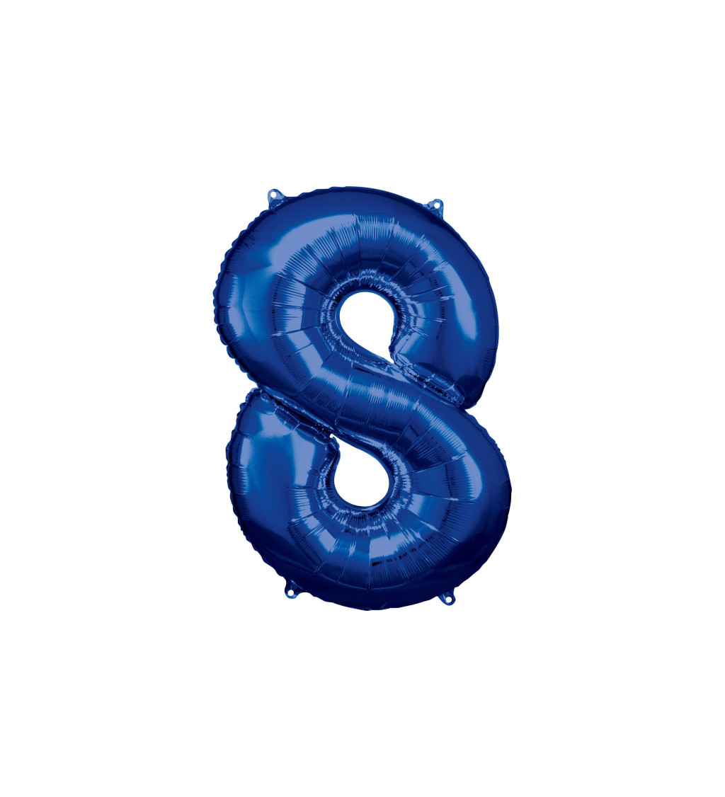Modrý fóliový balón 8