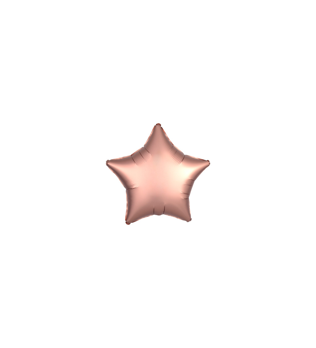 Balónek hvězda rosegold