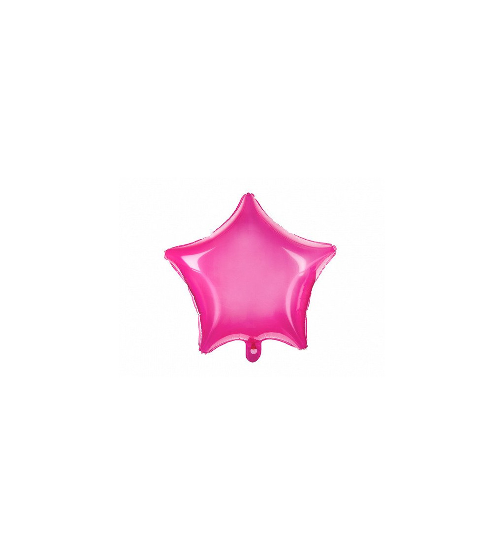 Balónek - hvězda, růžová