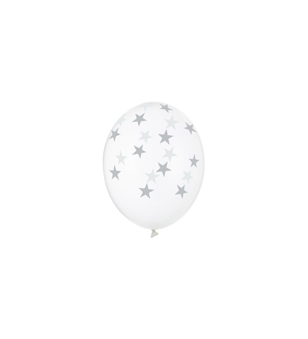 Balónek - stříbrné hvězdy